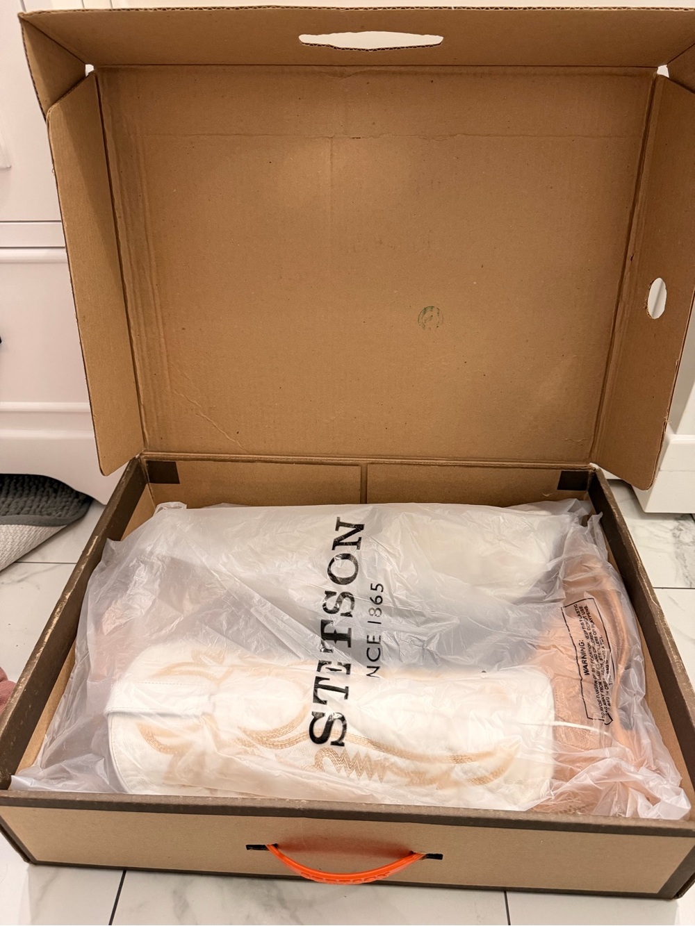 NIB Stetson Toni Exotic Lizard Boots size 9B - Picture 9 of 10